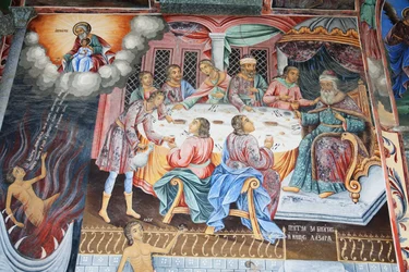 Pinturas de Zahari Zograf en las Paredes Exteriores del Monasterio de Rila